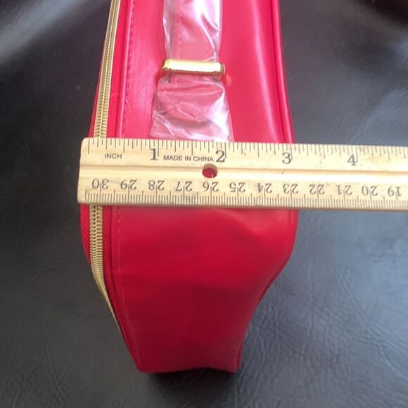 Lancôme Pink Gold Hardware Star Cosmetics Beauty Makeup Travel Zipper Bag NEW - Picture 9 of 9